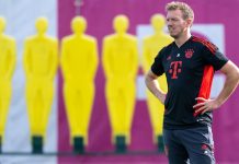 De Ligt and Sane to miss Bayern’s date with Inter Bayern Munich's head coach Julian Nagelsmann leads a training session at the training ground on Säbener Strasse ahead of Tuesday's UEFA Champions League Group C soccer match against Inter Milan. Photo: Sven Hoppe/dpa