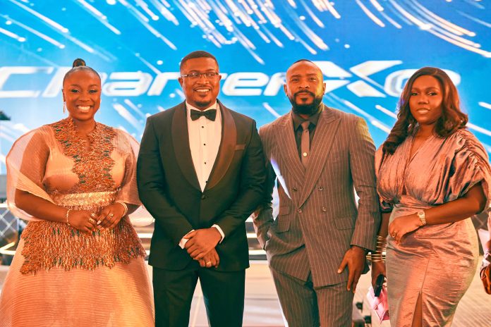 Falcon Aerospace Limited CEO, Erika Achum with others guests at the event.